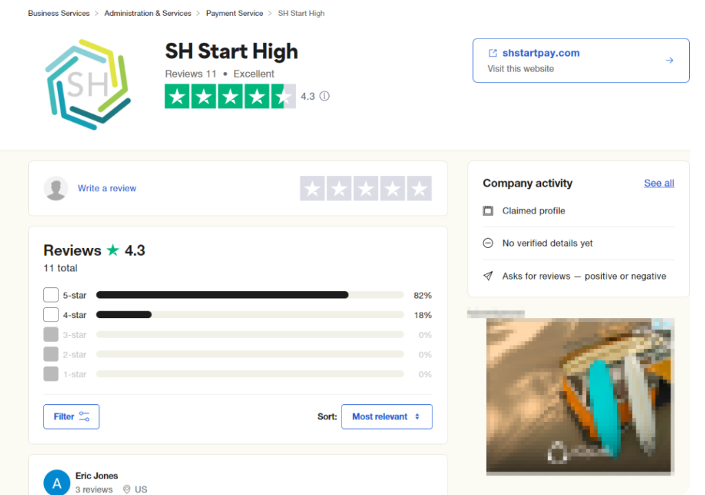 SH Start High gateway